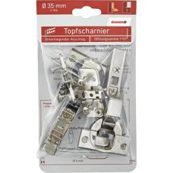 Topfscharniere Ø 35 mm 110° innenliegender Anschlag gedämpft 2 Stück