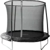 Trampolin Stahl schwarz Sicherheitsnetz Ø 244 x 205 cm