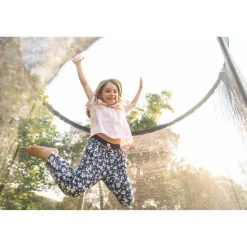 Trampolin Stahl schwarz Sicherheitsnetz Ø 244 x 205 cm