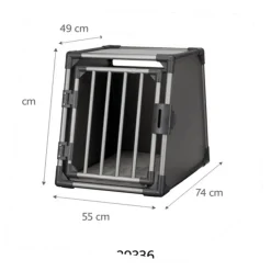 Transportbox M Aluminium graphitfarben 55 x 61 x 74 cm