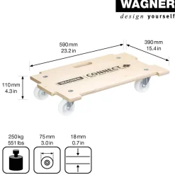 Transporthilfe 'MM 1382' Birkenholz natur Tragkraft 250 kg