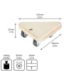 Transporthilfe 'MM1313' holzfarben 14 x 14 x 4,3 cm, 100 kg