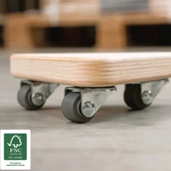 Transporthilfe 'MM1313' holzfarben 14 x 14 x 4,3 cm, 100 kg