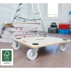 Transporthilfe 'MM1086' holzfarben 60 x 49,5 x 11 cm, 400 kg