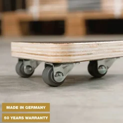 Transporthilfe 'MM1313' holzfarben/schwarz 14 x 14 x 4,3 cm, 100 kg