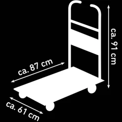 Transportwagen Stahl 300 kg 87 x 61 cm