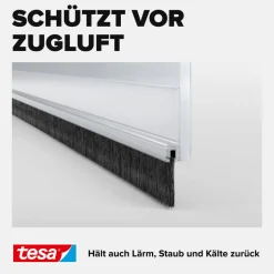 Türdichtschiene 'Insulation' für unebene Böden transparent 100 x 3,7 cm