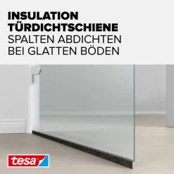Türdichtschiene 'Insulation' für unebene Böden transparent 100 x 3,7 cm