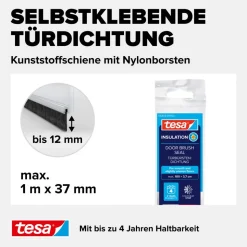 Türdichtschiene 'Insulation' für unebene Böden transparent 100 x 3,7 cm