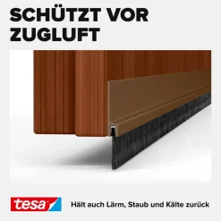 Türdichtschiene 'Insulation' für unebene Böden braun 100 x 3,7 cm