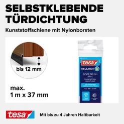 Türdichtschiene 'Insulation' für unebene Böden braun 100 x 3,7 cm
