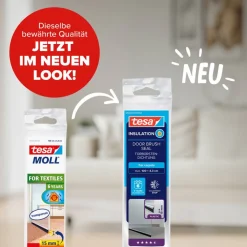 Türdichtschiene 'Insulation' für Textilböden transparent 100 x 4,3 cm