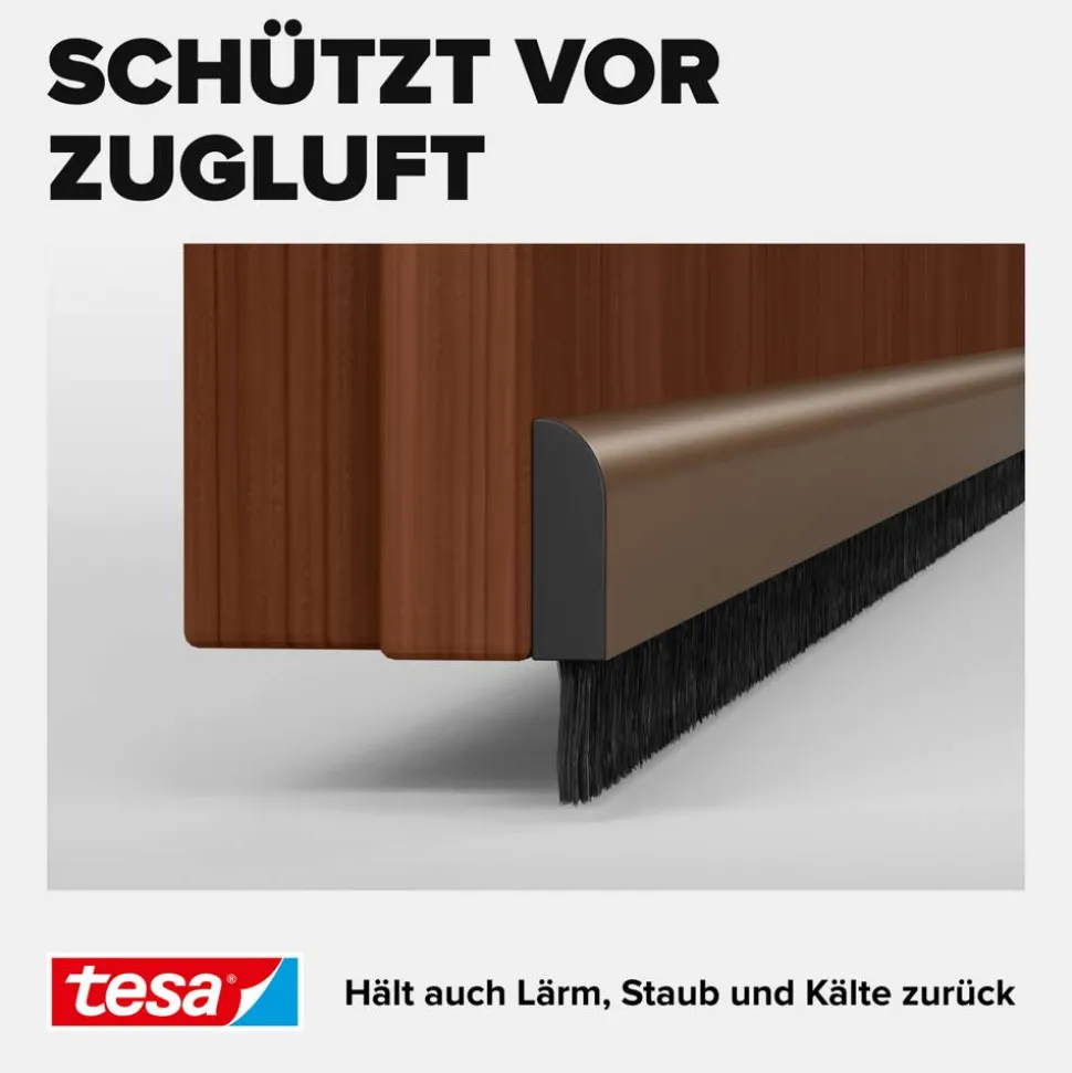 Türdichtschiene 'Insulation' für unebene Böden braun 100 x 4 cm