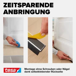 Türdichtschiene 'Insulation' für unebene Böden weiß 100 x 4 cm