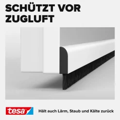 Türdichtschiene 'Insulation' für unebene Böden weiß 100 x 4 cm