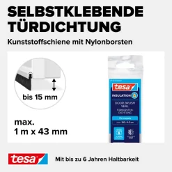 Türdichtschiene 'Insulation' für Textilböden weiß 100 x 4,3 cm
