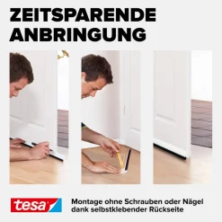 Türdichtschiene 'Insulation' für unebene Böden weiß 100 x 3,7 cm
