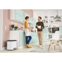 Tret-Abfalltrenner 'Öko Trio Plus L' 3 x 9 l weiß matt