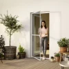 Türfliegengitter 'Comfort' Aluminium Rahmen weiß 120 x 240 cm