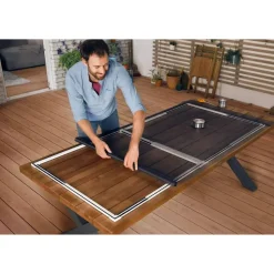 Türfliegengitter 'Falt' weiß teleskopierbar 100 x 220 cm