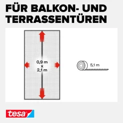 Türfliegengitter 'Magnet Vorhang' anthrazit 90 x 210 cm