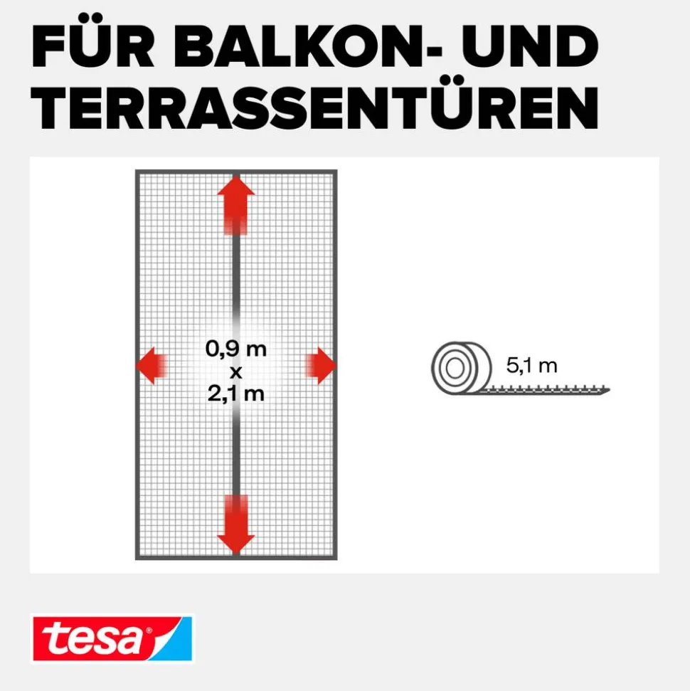 Türfliegengitter 'Magnet Vorhang' anthrazit 90 x 210 cm