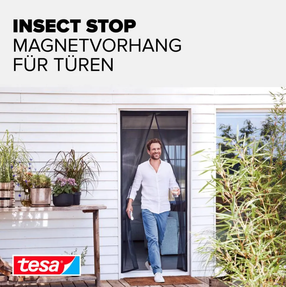 Türfliegengitter 'Magnet Vorhang' anthrazit 90 x 210 cm