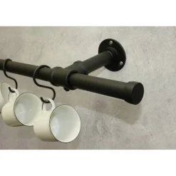 Träger 'Industrial Home' schwarz Ø 25 x 100 mm