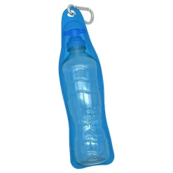 Trinkflasche mit Napf blau 450 ml