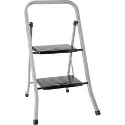 Trittleiter 2 Stufen, grau 88 cm
