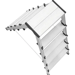 Trittleiter 'D60 StandardLine' 2 x 3 Stufen, silbern 60 cm
