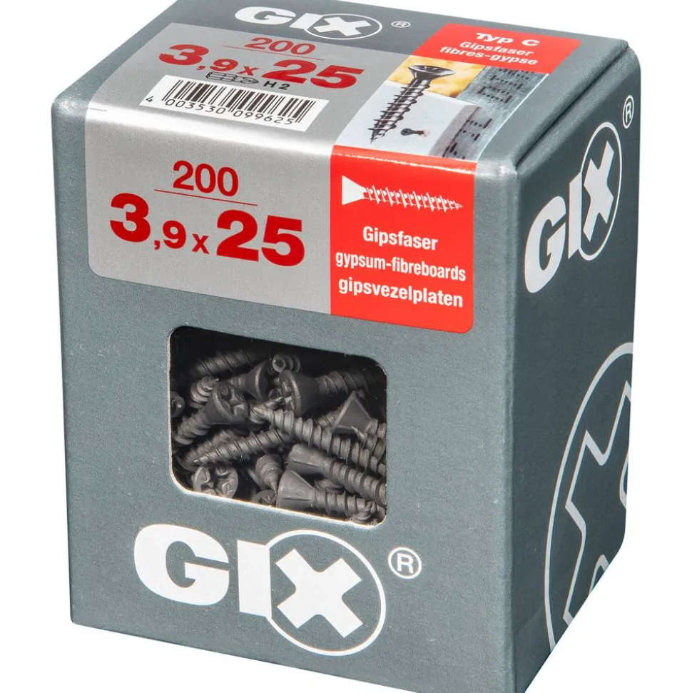 Trockenbauschraube 'Gix-C' PH2 Ø 3,9 x 25 mm 200 Stück
