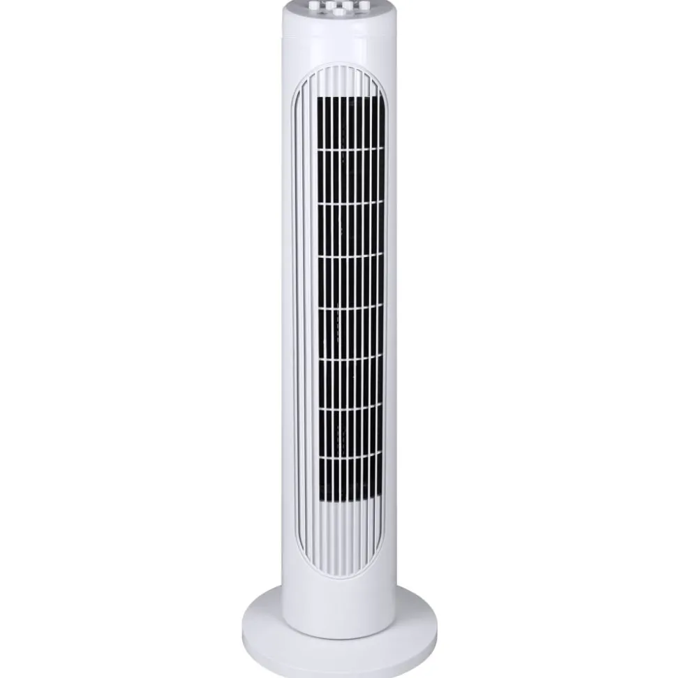 Turmventilator weiß oszillierend Ø 23,5 x 75,5 cm