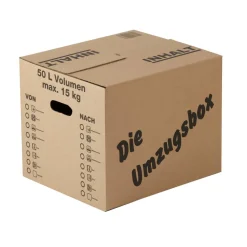 Umzugskarton 50 l, Belastbarkeit 15 kg