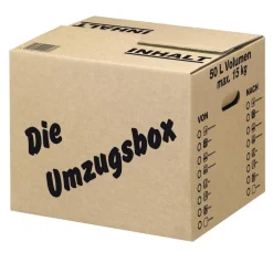 Umzugskarton 50 l, Belastbarkeit 15 kg
