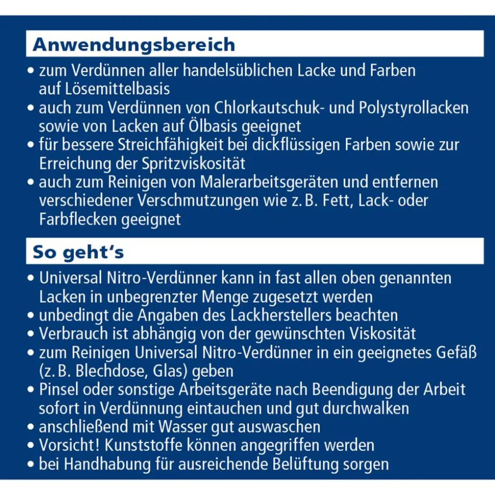 Universal Nitro-Verdünner 1 l