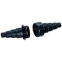 Universal-Schlauchverbinder-Set schwarz, 1 1/2"