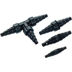 Universal-Schlauchverbinder-Set schwarz, 1 1/2"