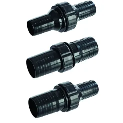 Universal-Schlauchverbinder-Set schwarz, 1 1/2