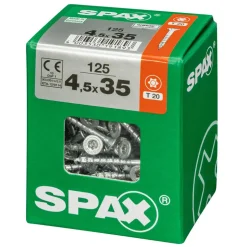 Universalschraube T-Star plus T20 Stahl 125 Stück 4,5 x 35 mm