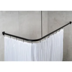 Universal-Vorhangschiene 'Bruck' schwarz 90 x 90 x 90 cm