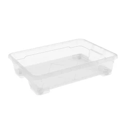 Unterbettkommode 'R Box' Kunststoff transparent 77,5 x 58,1 x 17,1 cm, mit Rollen