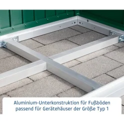 Unterkonstruktion 'GH2 Typ1' Stahl 224,3 x 94,1 x 4 cm für Riffelblech-Boden