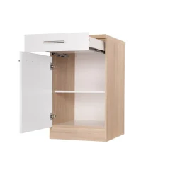 Unterschrank 'Merle' mit Schublade weiß/eichefarben 50 x 84,8 x 60 cm