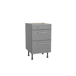 Unterschrank mit 3 Auszügen 'OPTIkomfort Mats825' basaltgrau 50 x 87 x 58,4 cm