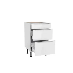 Unterschrank mit 3 Auszügen 'Optikomfort Arvid986' weiß 50 x 87 x 58,4 cm