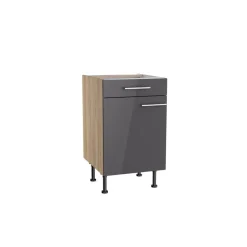 Unterschrank 'Optikomfort Jonte984' anthrazit/eichefarben 50 x 87 x 58,4 cm