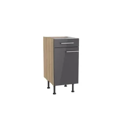 Unterschrank 'Optikomfort Jonte984' anthrazit/eichefarben 40 x 87 x 58,4 cm