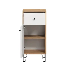 Unterschrank 'Touch' weiß, braun matt 36 x 79 x 29 cm