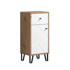 Unterschrank 'Touch' weiß, braun matt 36 x 79 x 29 cm